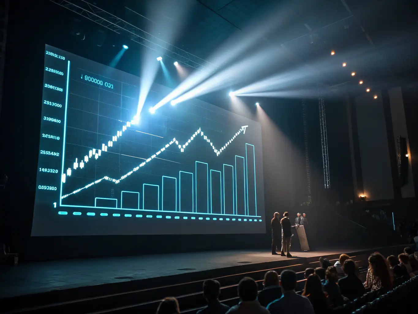 A graph illustrating a clear upward trend in ROI, demonstrating the tangible financial benefits of using Blazy Post for business growth and marketing campaigns.